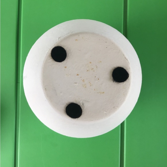 CERAMIC VASE 7” tall. Cream color with pale, pink, pale, blue stripes - Picture 8 of 8